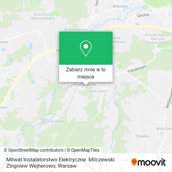 Mapa Milwat Instalatorstwo Elektryczne. Milczewski Zbigniew Wejherowo