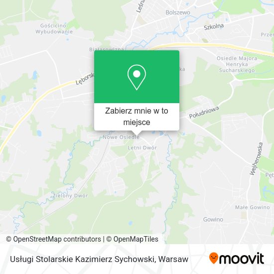 Mapa Usługi Stolarskie Kazimierz Sychowski