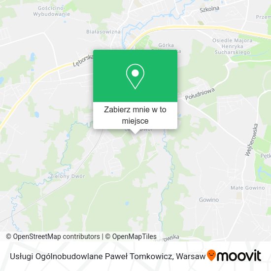 Mapa Usługi Ogólnobudowlane Paweł Tomkowicz