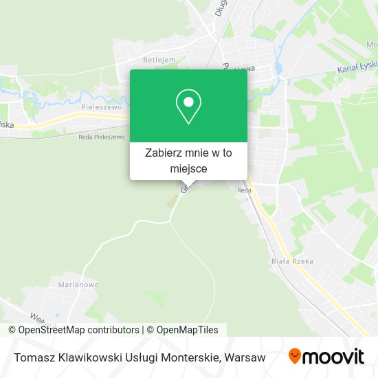 Mapa Tomasz Klawikowski Usługi Monterskie