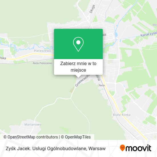 Mapa Zyśk Jacek. Usługi Ogólnobudowlane