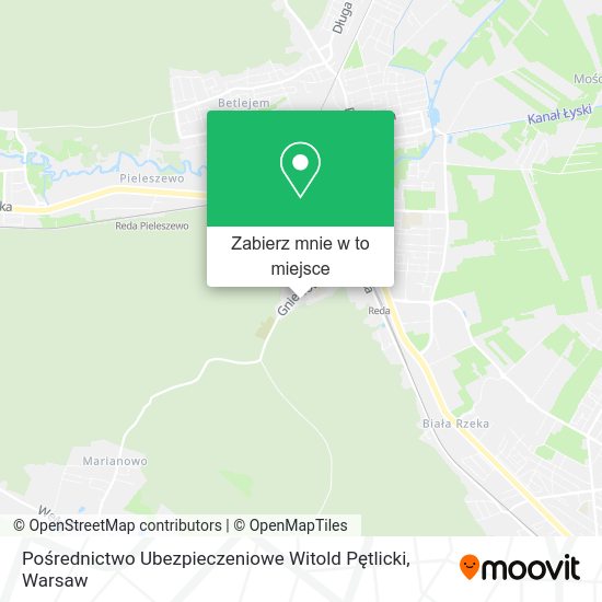 Mapa Pośrednictwo Ubezpieczeniowe Witold Pętlicki