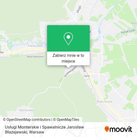 Mapa Usługi Monterskie i Spawalnicze Jarosław Błażejewski