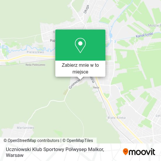 Mapa Uczniowski Klub Sportowy Półwysep Malkor