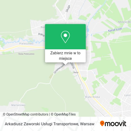 Mapa Arkadiusz Zaworski Usługi Transportowe