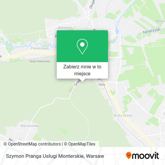 Mapa Szymon Pranga Usługi Monterskie