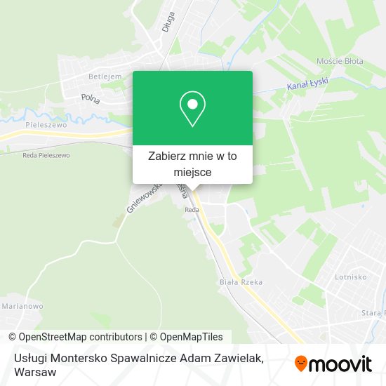 Mapa Usługi Montersko Spawalnicze Adam Zawielak