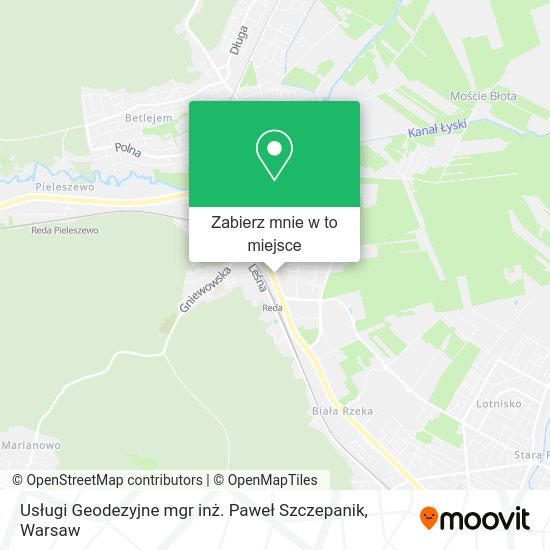 Mapa Usługi Geodezyjne mgr inż. Paweł Szczepanik