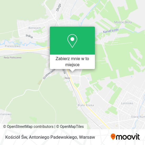 Mapa Kościół Św, Antoniego Padewskiego