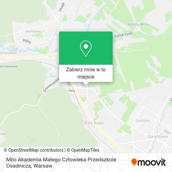 Mapa Milo Akademia Małego Człowieka Przedszkole Osadnicza