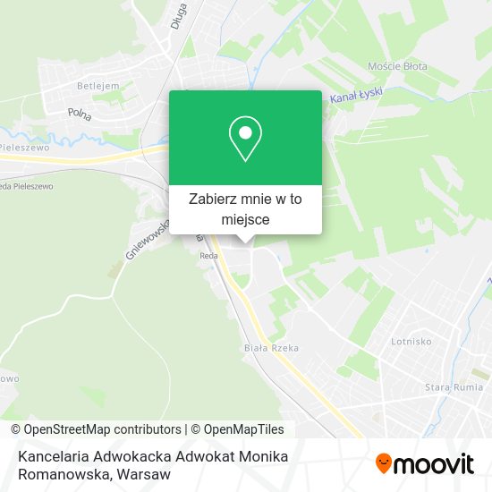 Mapa Kancelaria Adwokacka Adwokat Monika Romanowska