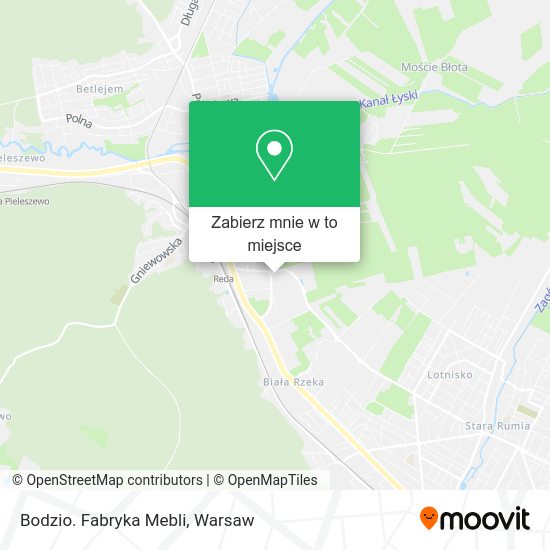 Mapa Bodzio. Fabryka Mebli