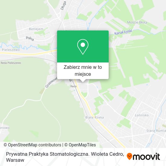 Mapa Prywatna Praktyka Stomatologiczna. Wioleta Cedro