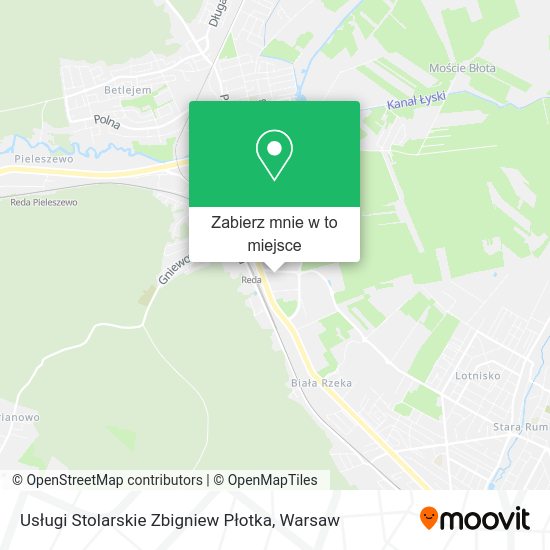 Mapa Usługi Stolarskie Zbigniew Płotka