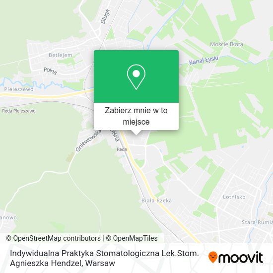 Mapa Indywidualna Praktyka Stomatologiczna Lek.Stom. Agnieszka Hendzel