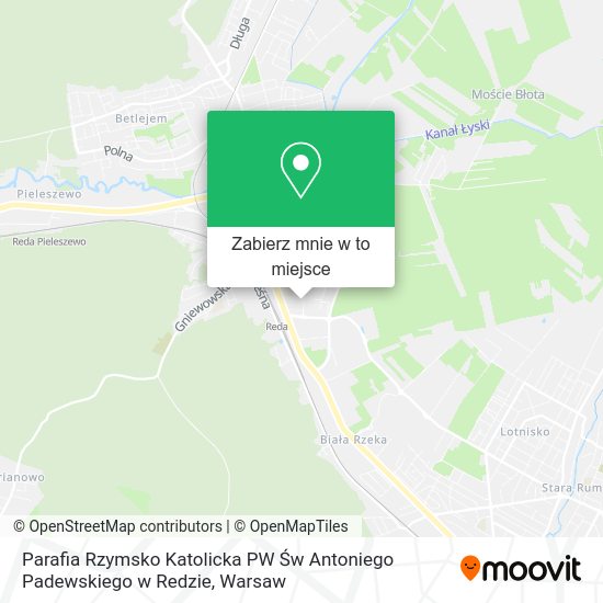 Mapa Parafia Rzymsko Katolicka PW Św Antoniego Padewskiego w Redzie