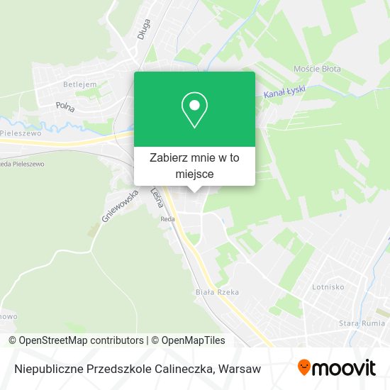 Mapa Niepubliczne Przedszkole Calineczka