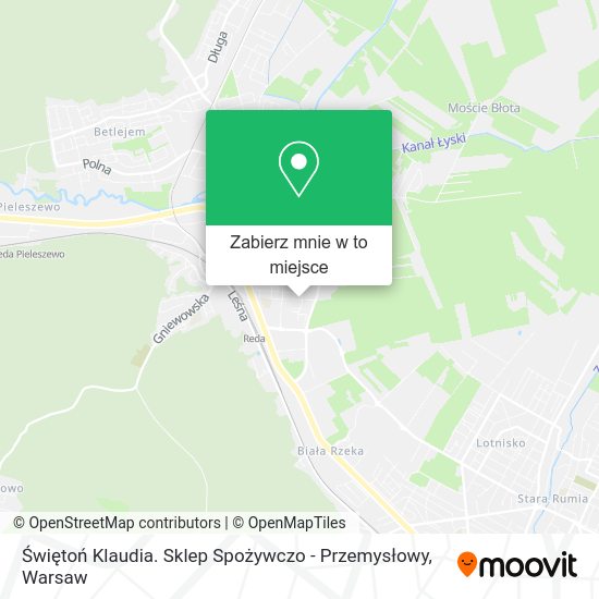 Mapa Świętoń Klaudia. Sklep Spożywczo - Przemysłowy