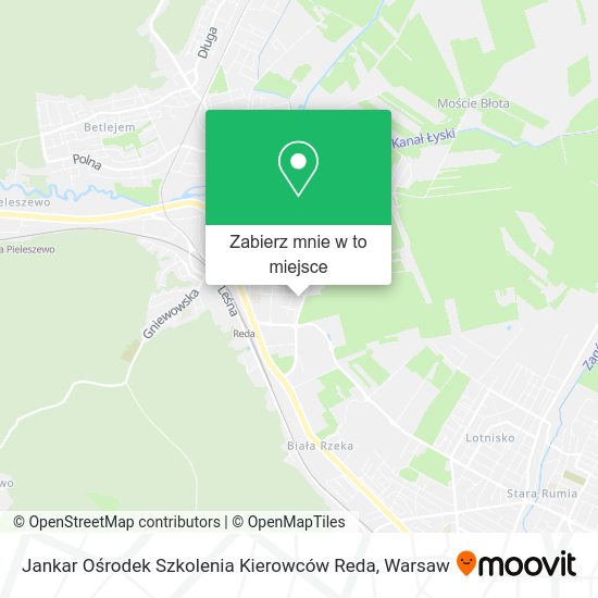 Mapa Jankar Ośrodek Szkolenia Kierowców Reda