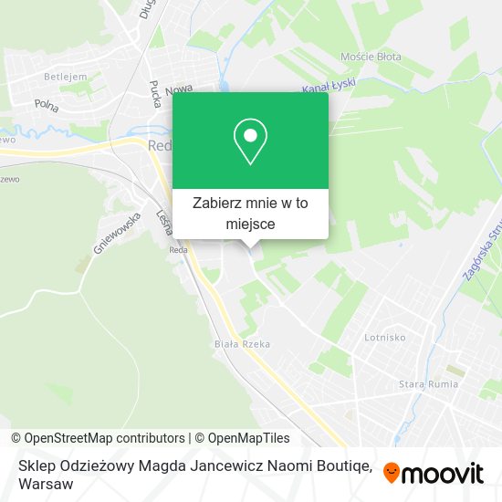 Mapa Sklep Odzieżowy Magda Jancewicz Naomi Boutiqe