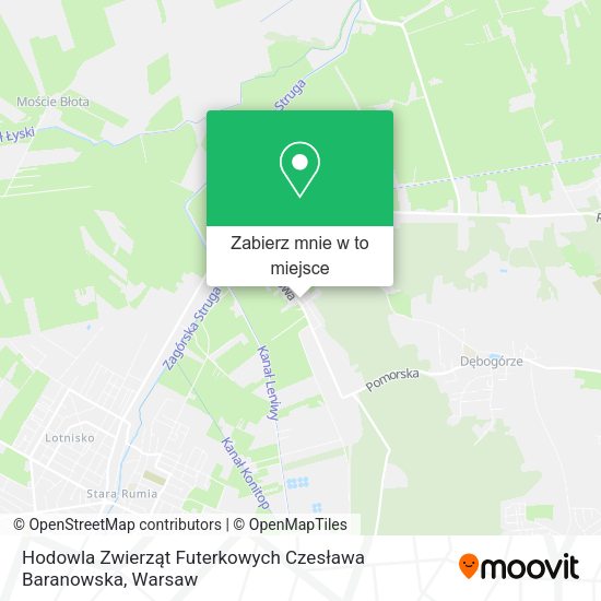 Mapa Hodowla Zwierząt Futerkowych Czesława Baranowska