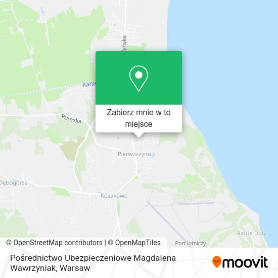 Mapa Pośrednictwo Ubezpieczeniowe Magdalena Wawrzyniak