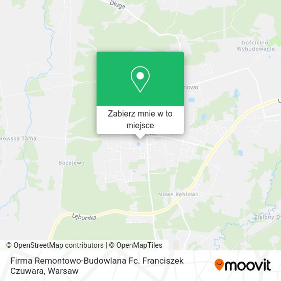 Mapa Firma Remontowo-Budowlana Fc. Franciszek Czuwara