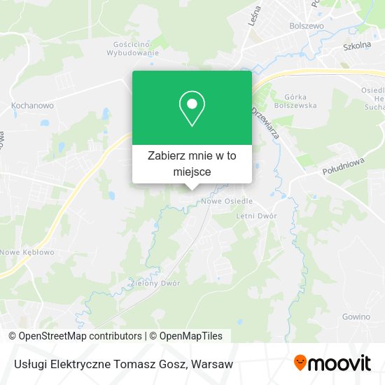 Mapa Usługi Elektryczne Tomasz Gosz