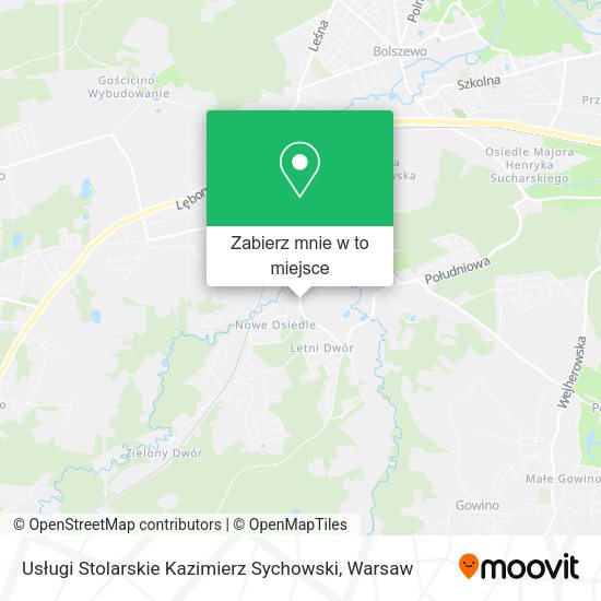 Mapa Usługi Stolarskie Kazimierz Sychowski