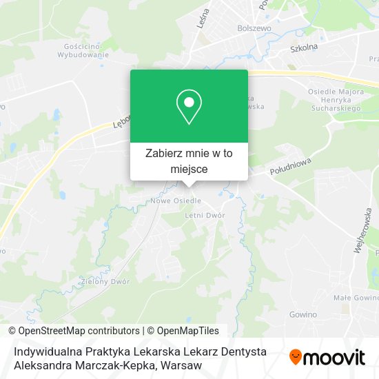 Mapa Indywidualna Praktyka Lekarska Lekarz Dentysta Aleksandra Marczak-Kepka