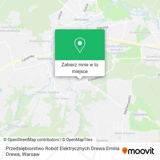 Mapa Przedsiębiorstwo Robót Elektrycznych Drewa Emilia Drewa