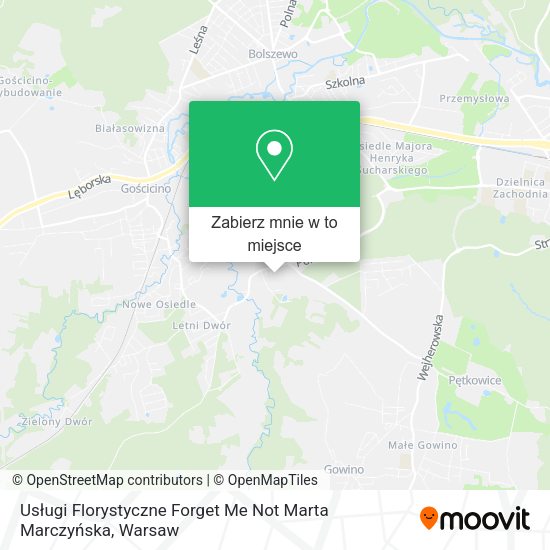 Mapa Usługi Florystyczne Forget Me Not Marta Marczyńska