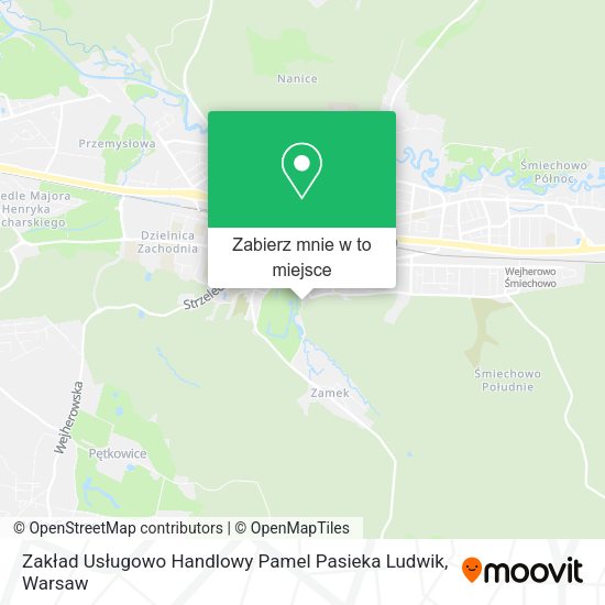 Mapa Zakład Usługowo Handlowy Pamel Pasieka Ludwik