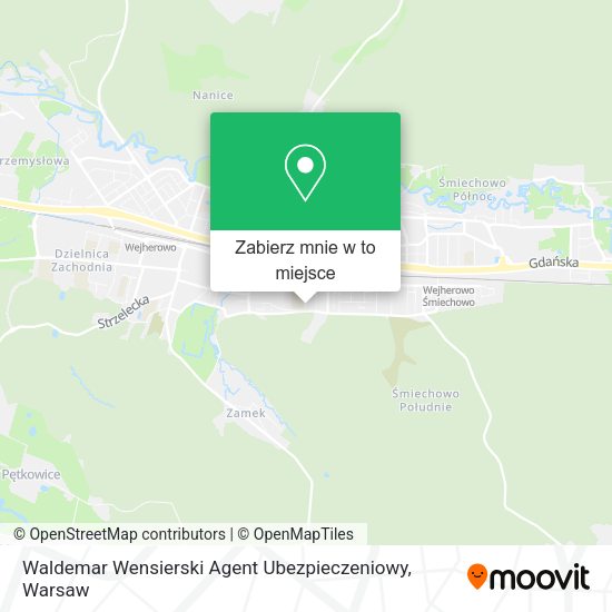 Mapa Waldemar Wensierski Agent Ubezpieczeniowy