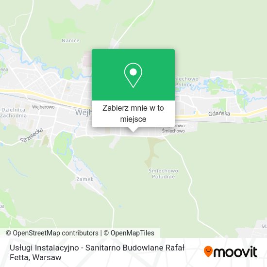 Mapa Usługi Instalacyjno - Sanitarno Budowlane Rafał Fetta