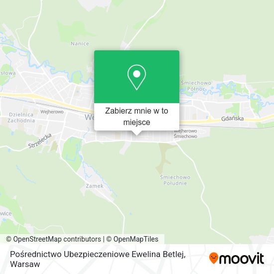 Mapa Pośrednictwo Ubezpieczeniowe Ewelina Betlej