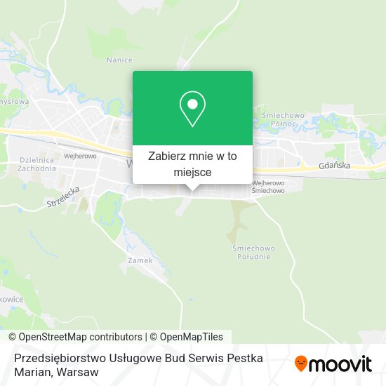 Mapa Przedsiębiorstwo Usługowe Bud Serwis Pestka Marian