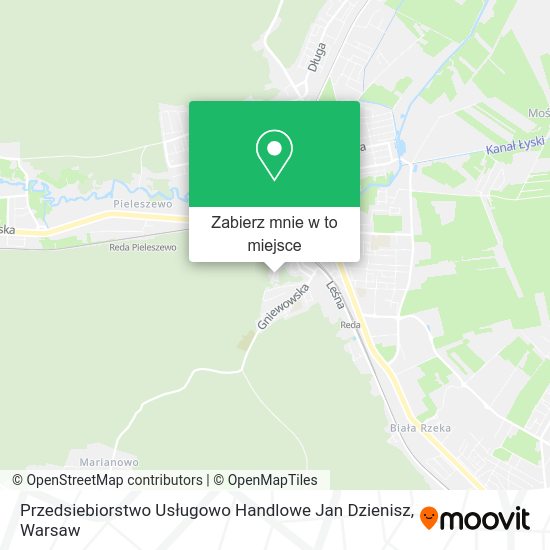 Mapa Przedsiebiorstwo Usługowo Handlowe Jan Dzienisz