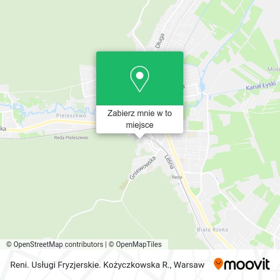 Mapa Reni. Usługi Fryzjerskie. Kożyczkowska R.