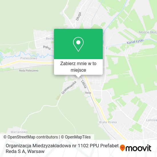 Mapa Organizacja Miedzyzakladowa nr 1102 PPU Prefabet Reda S A