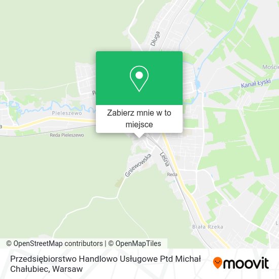 Mapa Przedsiębiorstwo Handlowo Usługowe Ptd Michał Chałubiec