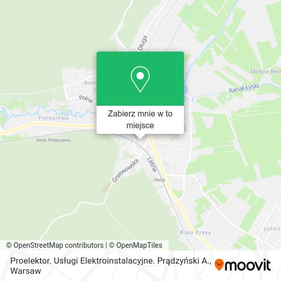 Mapa Proelektor. Usługi Elektroinstalacyjne. Prądzyński A.