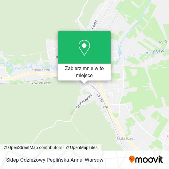 Mapa Sklep Odzieżowy Peplińska Anna