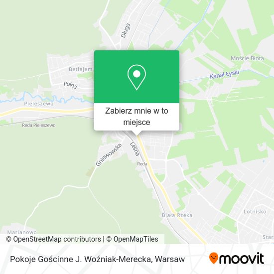 Mapa Pokoje Gościnne J. Woźniak-Merecka