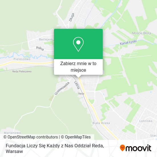 Mapa Fundacja Liczy Się Każdy z Nas Oddział Reda