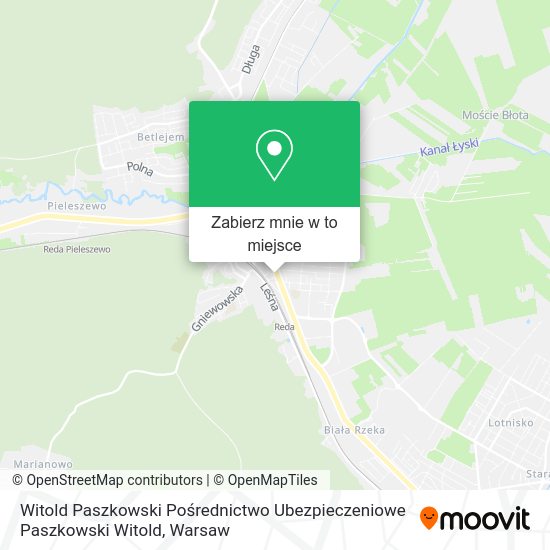 Mapa Witold Paszkowski Pośrednictwo Ubezpieczeniowe Paszkowski Witold