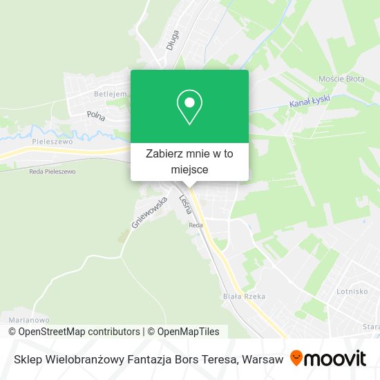 Mapa Sklep Wielobranżowy Fantazja Bors Teresa