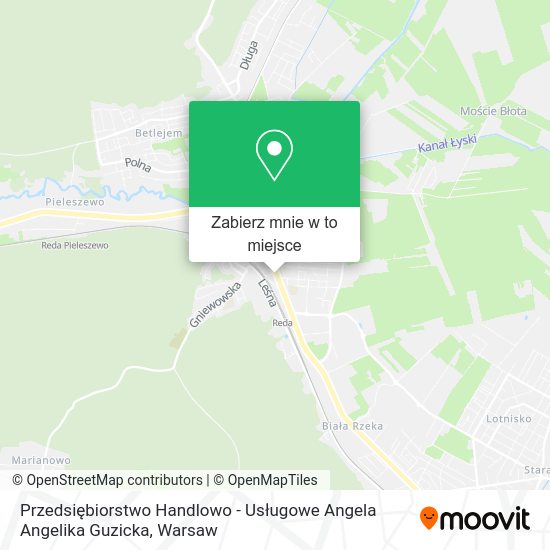 Mapa Przedsiębiorstwo Handlowo - Usługowe Angela Angelika Guzicka