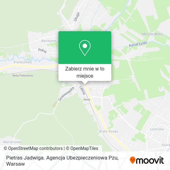 Mapa Pietras Jadwiga. Agencja Ubezpieczeniowa Pzu