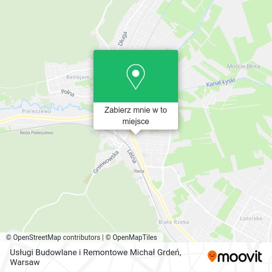 Mapa Usługi Budowlane i Remontowe Michał Grdeń